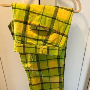 Yellow and Green plaid Loudmouth Golf Pant